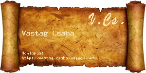 Vastag Csaba névjegykártya